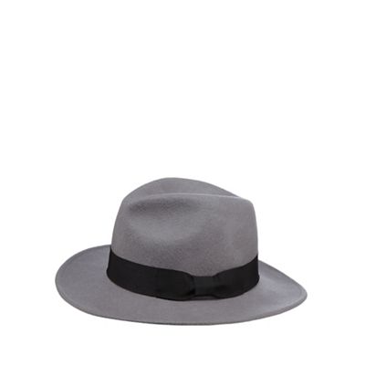 Osborne Grey bow band wool fedora hat